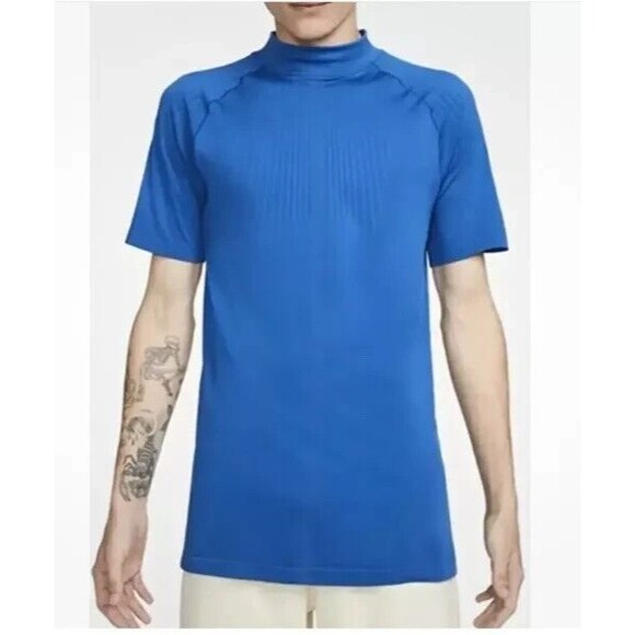 Nike Men Matthew Williams MMW NRG Mock Neck Top Blue Size Large DD9436-409 Shirt - Picture 10 of 10